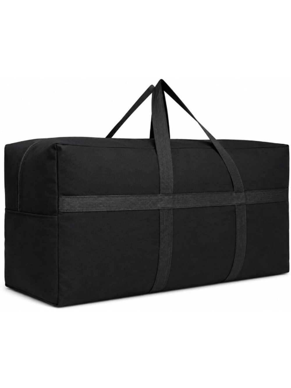 Extra Large Black Canvas Duffle Bag for Travel & Storage - 130L Capacity